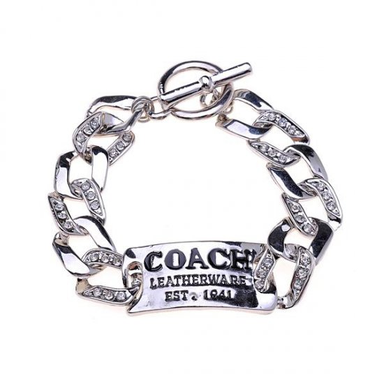 Coach Logo plate Silver Bracelets BZM - Click Image to Close